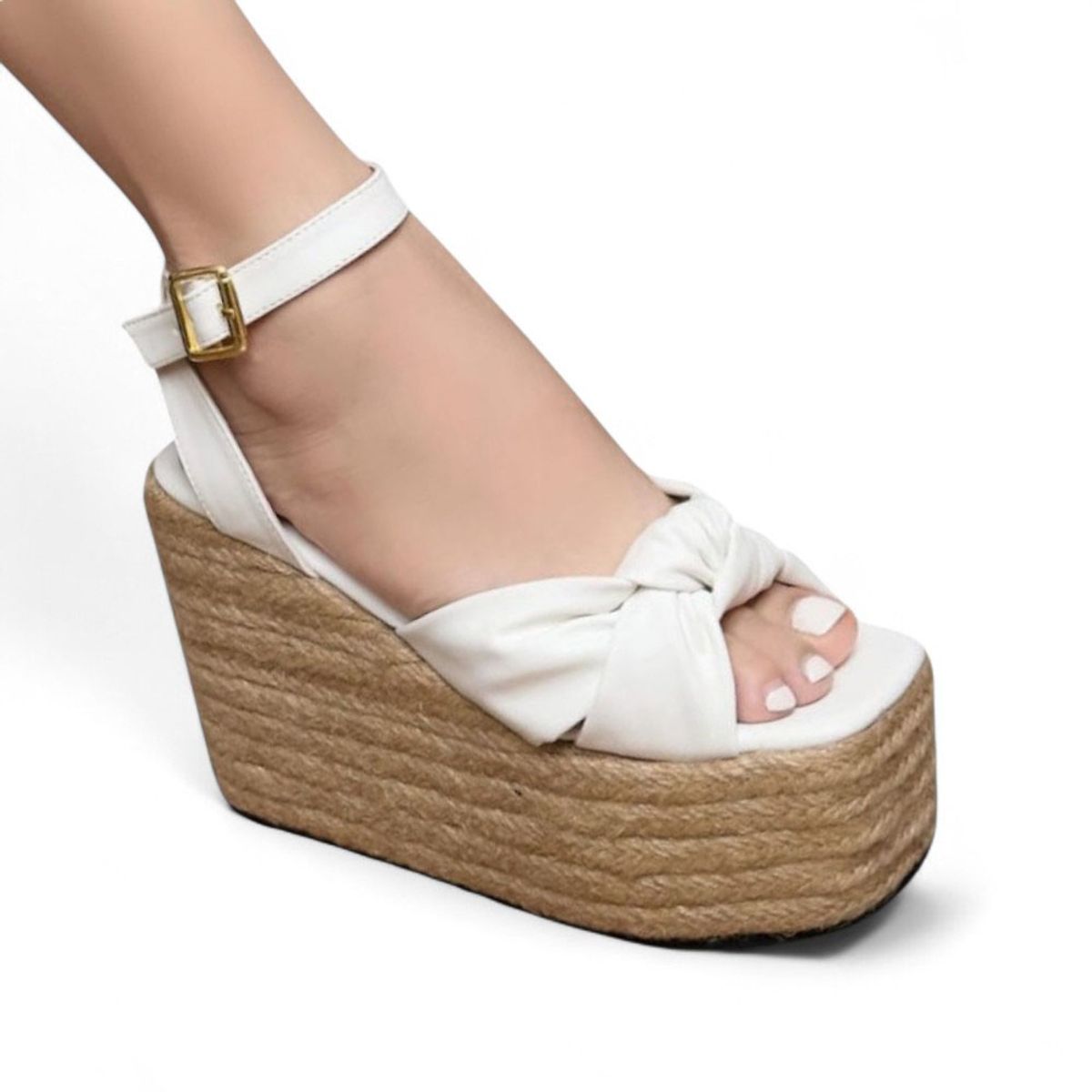 GENERICO - Sandalia Mujer Plataforma X9 Yute 2086L-58 Color Blanco