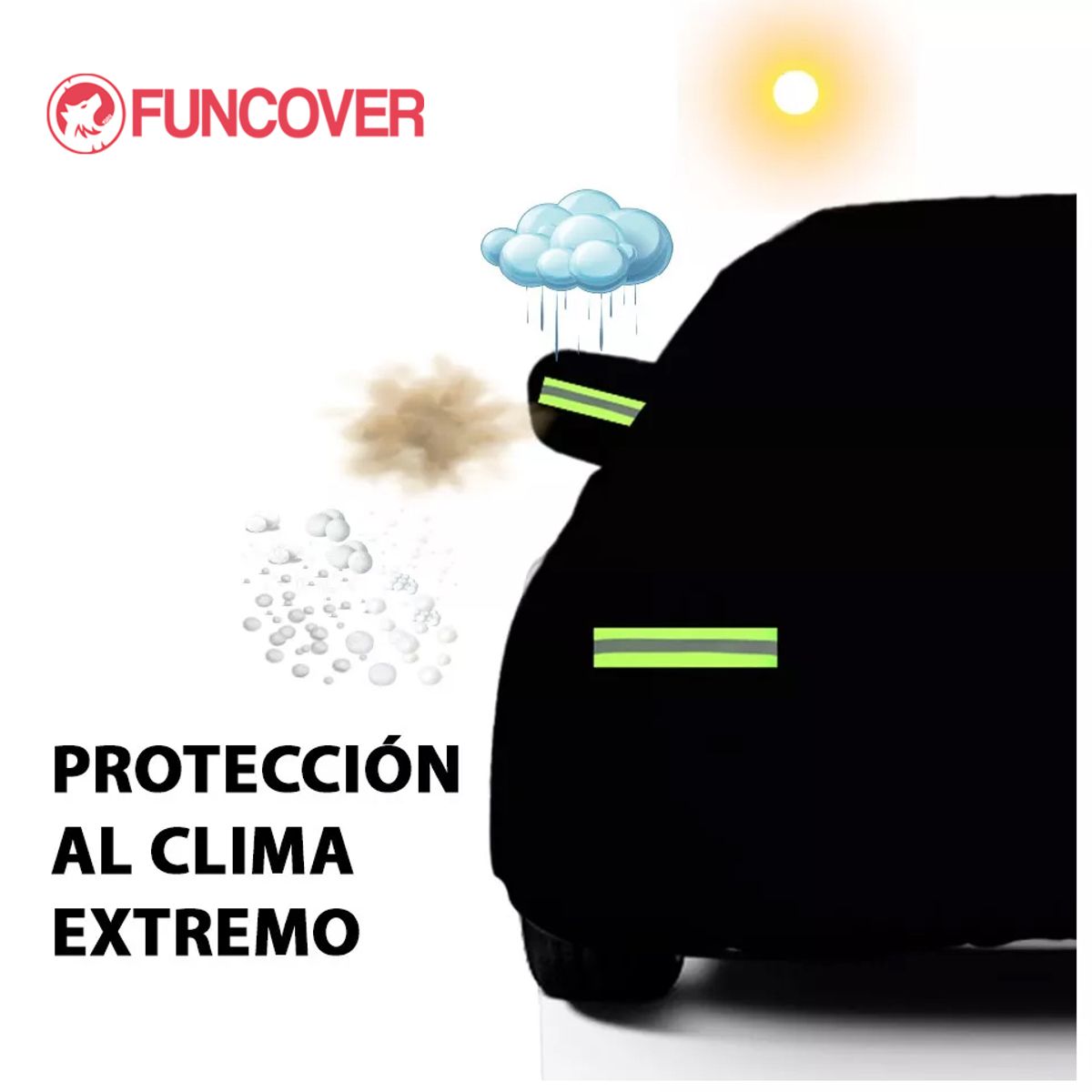 Cobertor Camioneta Mahindra XV500 Impermeable Funda Premium Negro, marca FUNCOVER - Foto 2