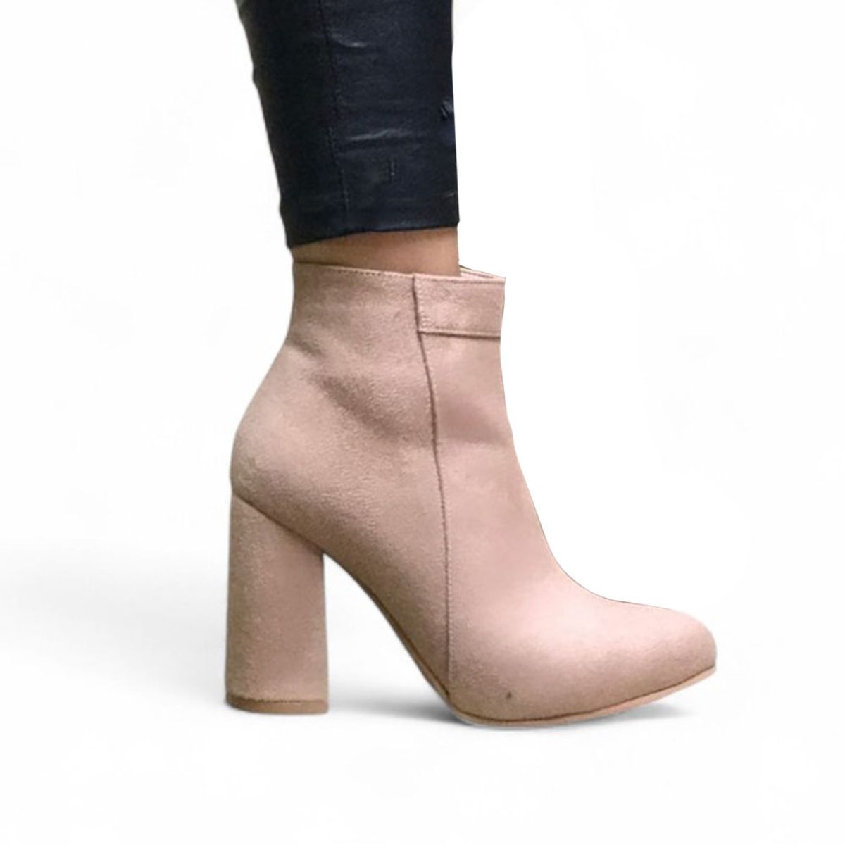 GENERICO - Taco 9 Bota Mujer Clasica Gamuza 2086L-60 Color Beige