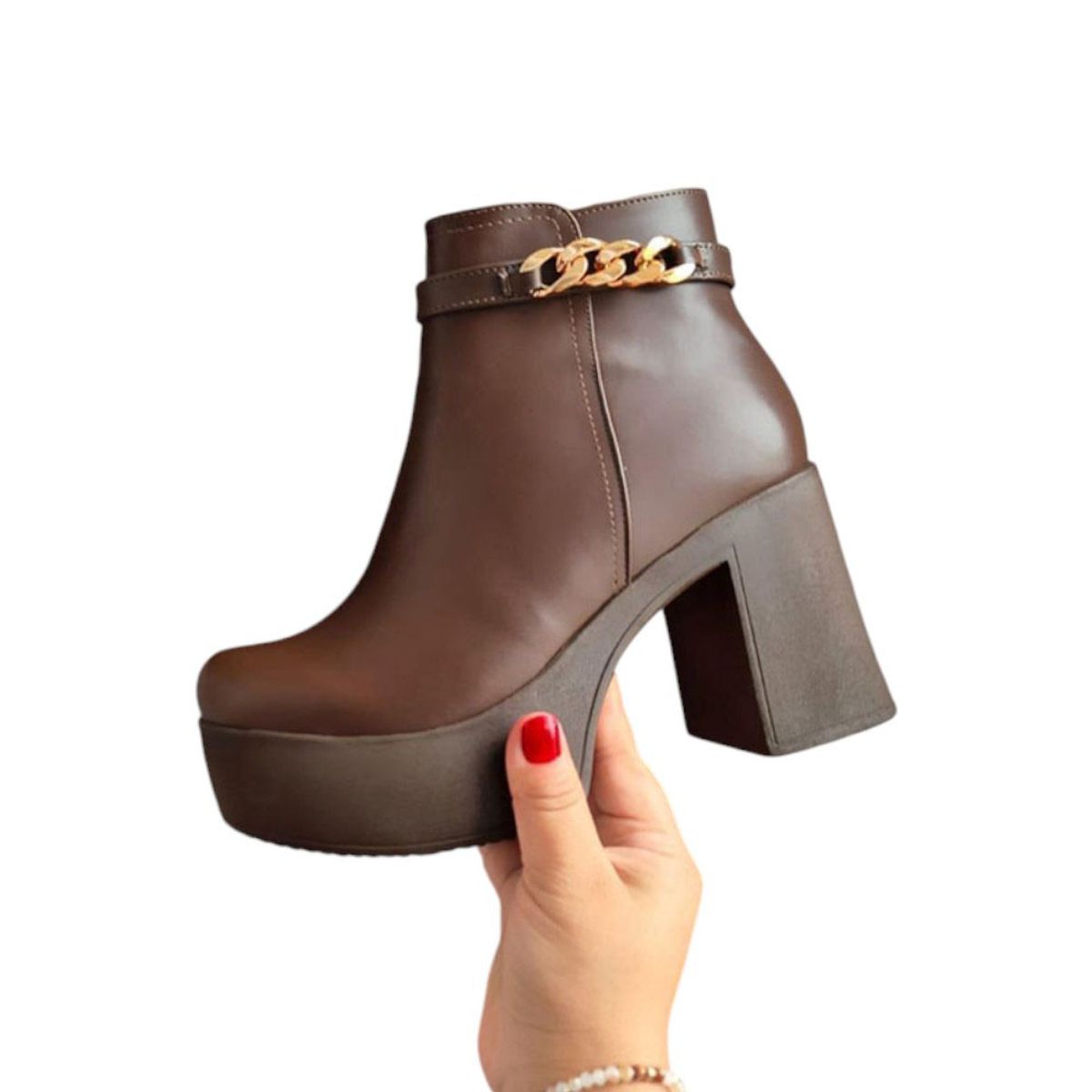 GENERICO - Botin Mujer Taco 9 Doble Uso 2086L-60 Color Marron