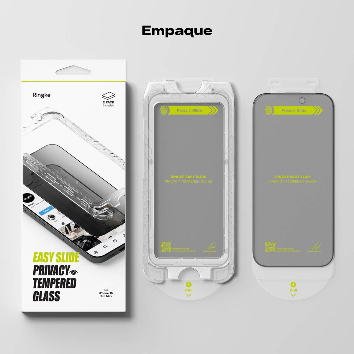 RINGKE - Protector Pantalla Antiespia iPhone 17 Pro Max Ringke Vidrio Templado 9H 2UND