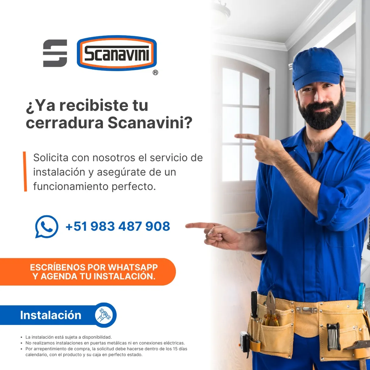 ANDESLOCK - Cerradura de embutir principal AE80MTIP Acero inox ambidiestra