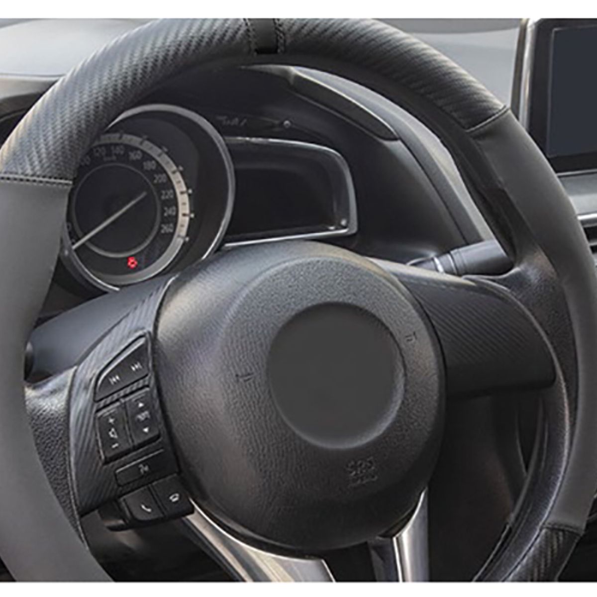 GENERICO - Forro De Timon Sparco Diseño Deportivo Universal Negro