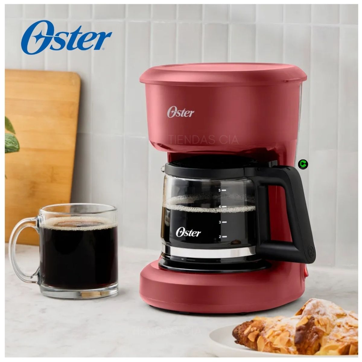 OSTER - Oster Cafetera 5 Tazas con Filtro Reutilizable BVSTDCS51R