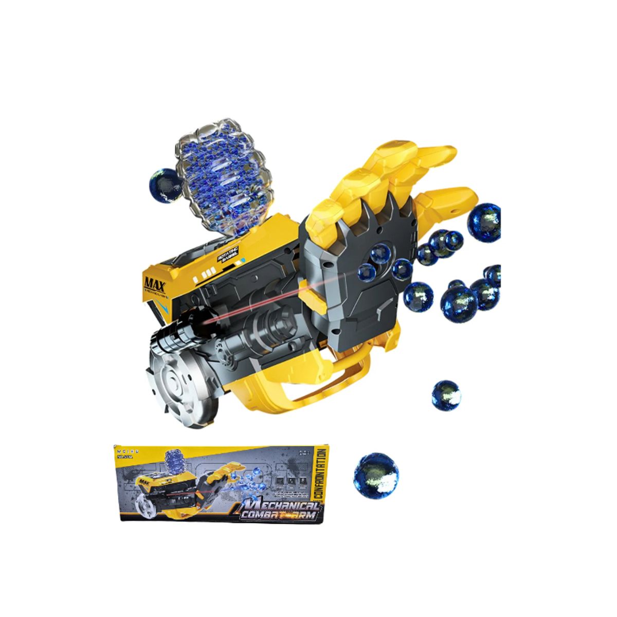 PREMIUM - Brazo Lanzador De Hidrogel Metralleta Bumblebee Para Niños Amarillo