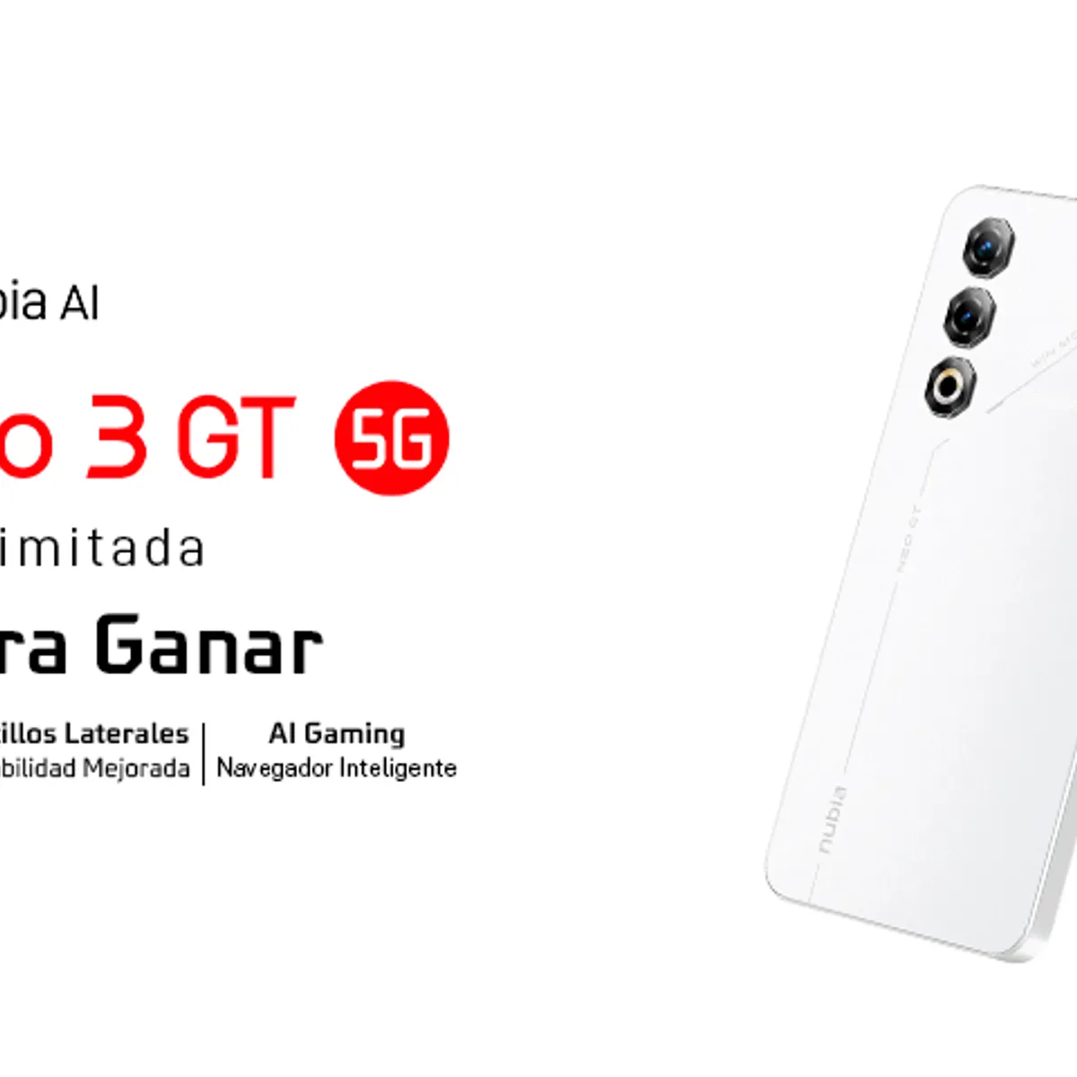 ZTE - ZTE NUBIA NEO 3 GT 5G (12+12GB)+512GB  (versión FreeFire) - BLANCO + Gift Speaker