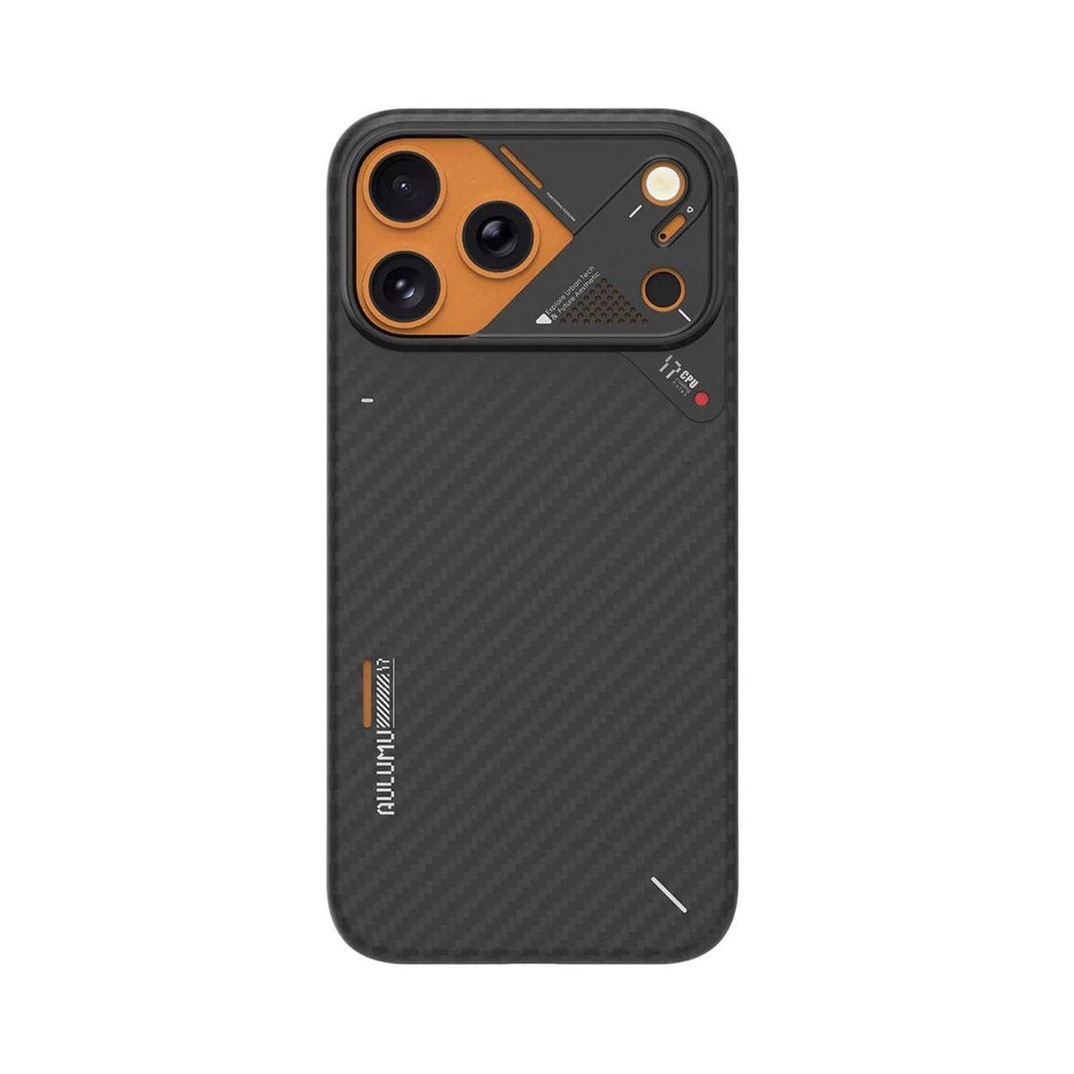 AULUMU - Case iPhone 17 Pro Aulumu Fibra Aramida Con Magsafe Negro