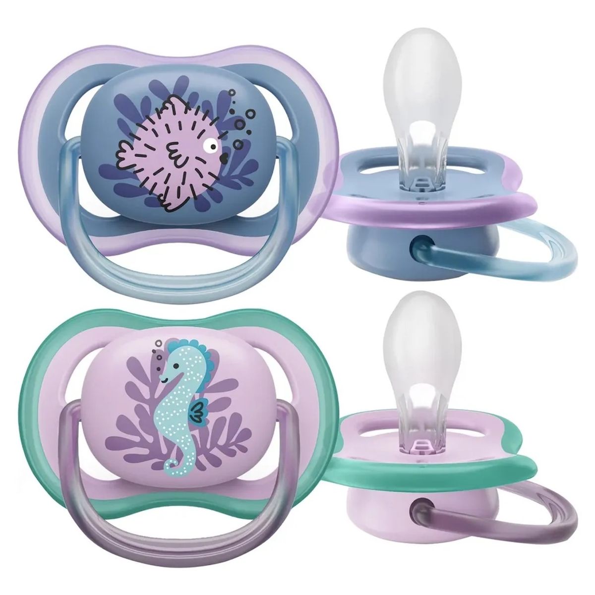 AVENT - Chupon Avent 6 A 18 M Ultra Aereado X 2 Uni + Estuche - Niña