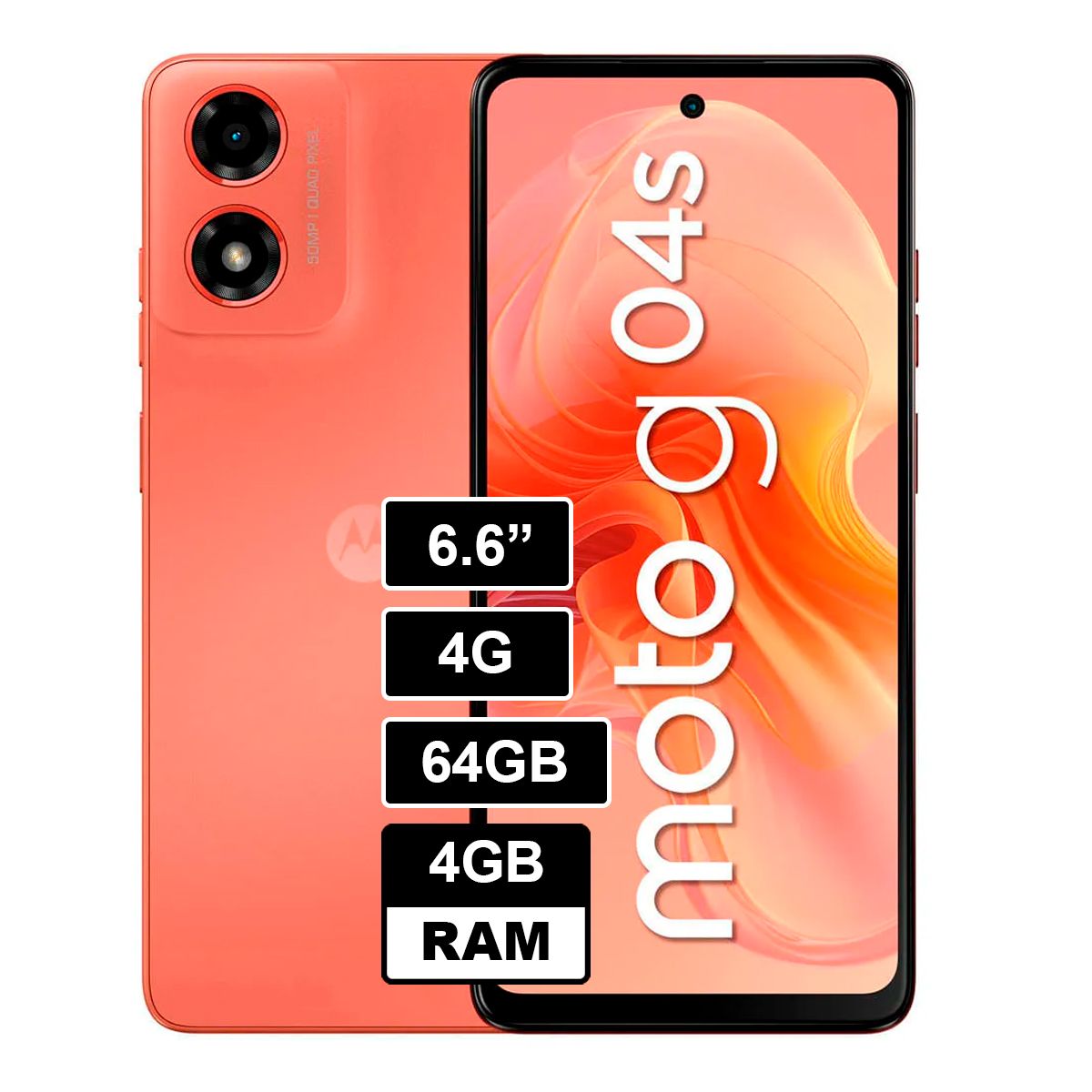 MOTOROLA - Smartphone Moto G04S 4GB 64GB Naranja