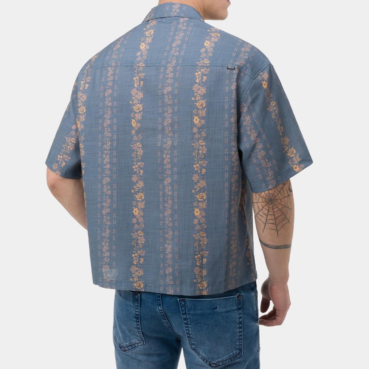 GZUCK - Camisa Popelina Hombre Floral Lines Gzuck
