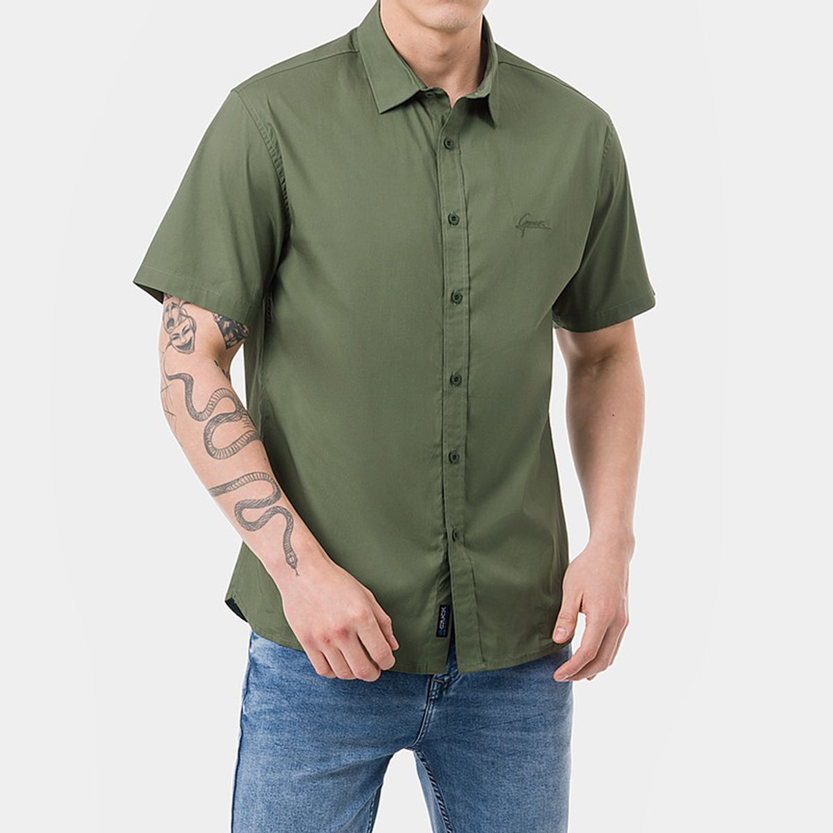 GZUCK - Camisa Moda Popelina Stretch Grexon Hombre