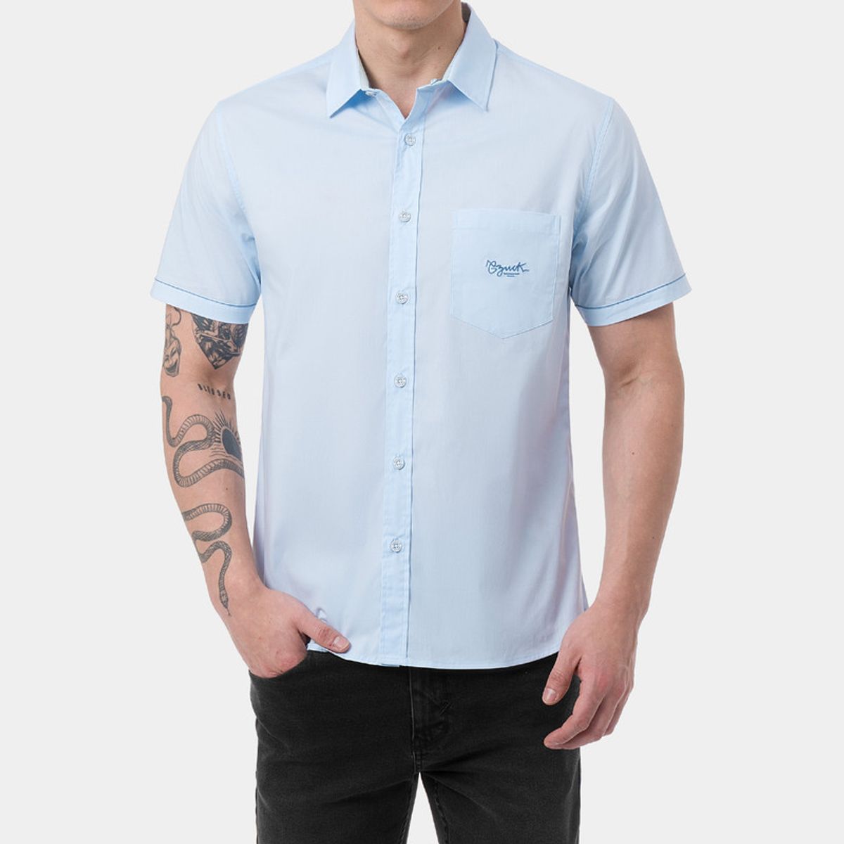 GZUCK - Camisa Popelina Stretch Hombre Suant Gzuck