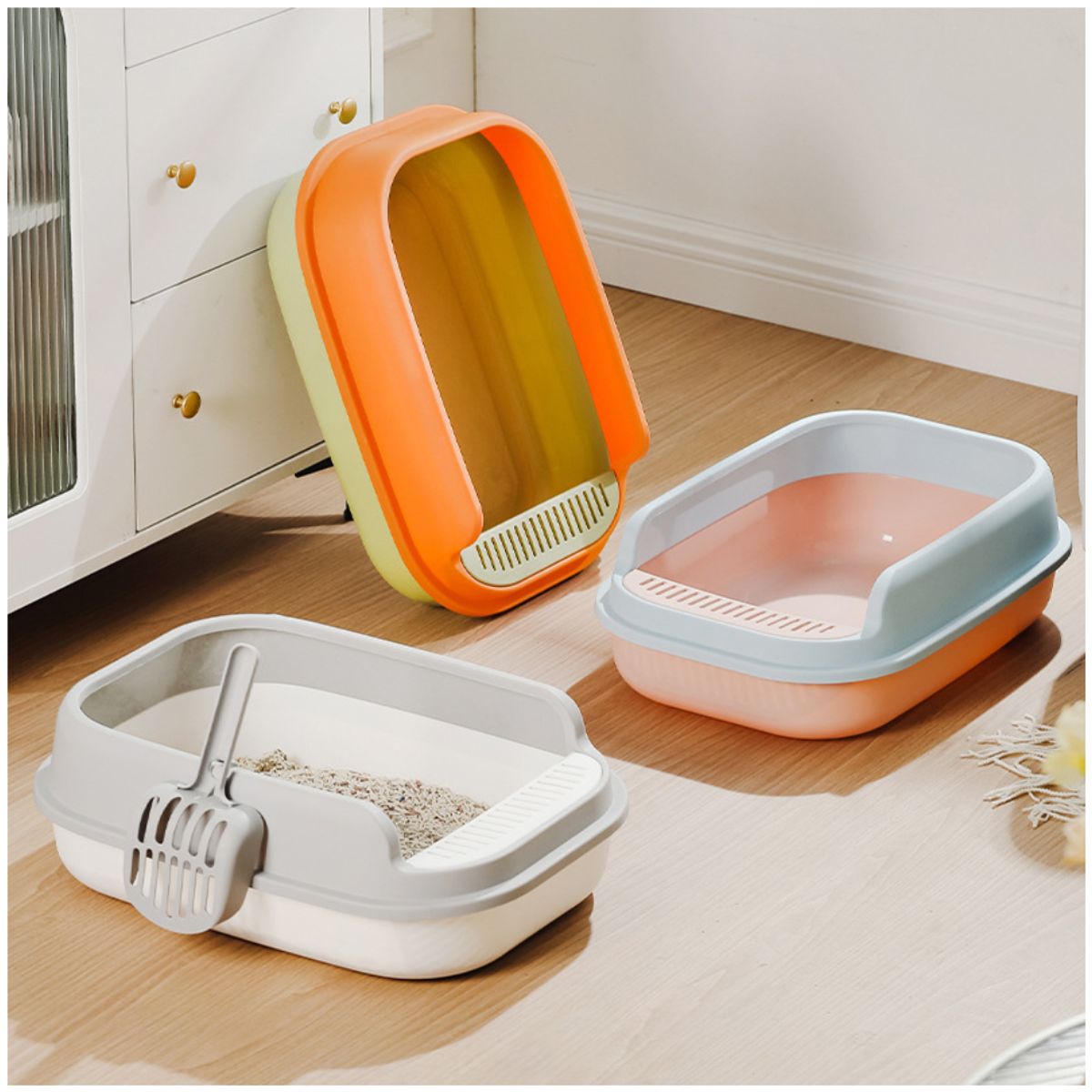 INSPIRA - Arenero Gato Caja de Arena 50 x 34 x 22 Aleatorio