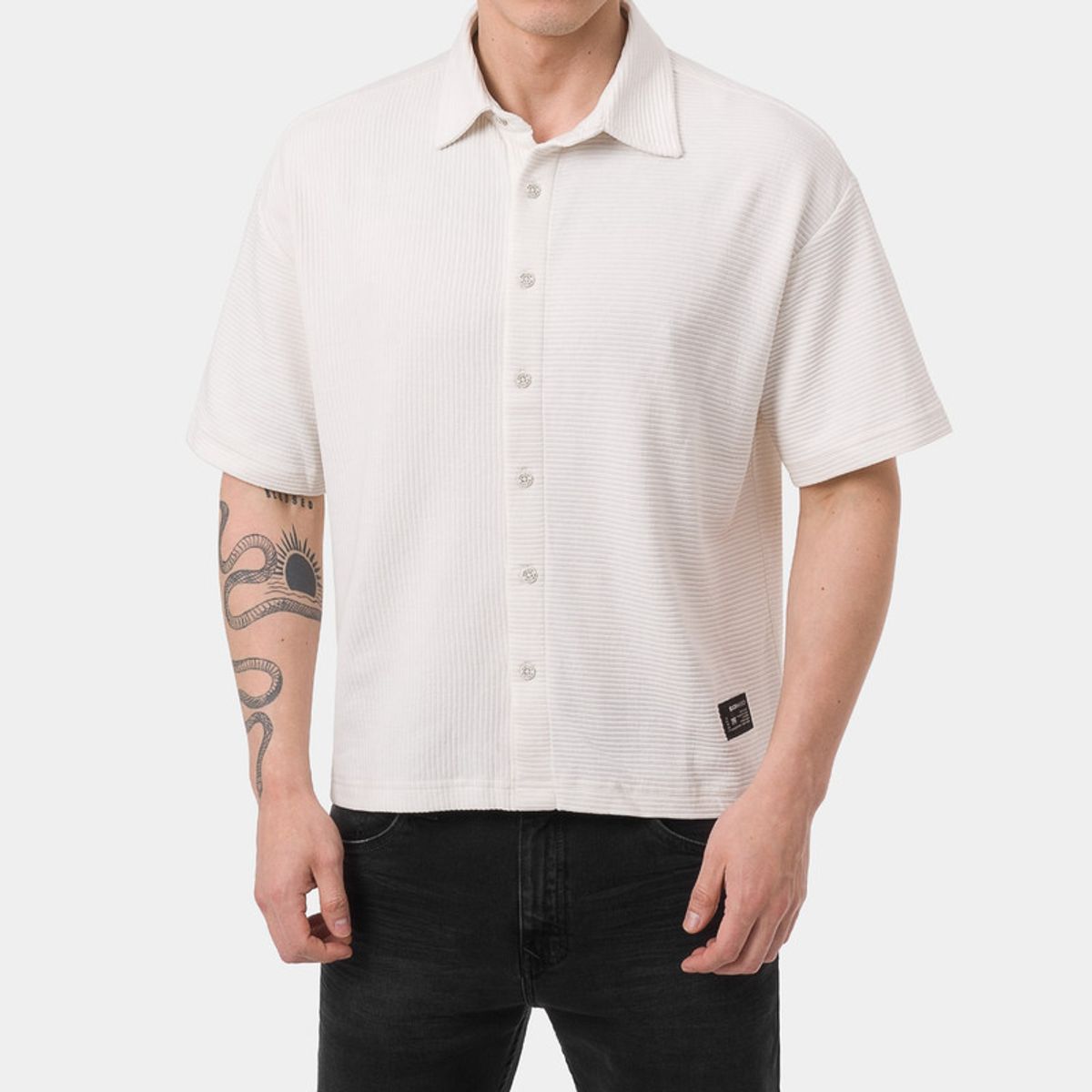 GZUCK - Camisa Moda Rib Ottoman Otwen Hombre