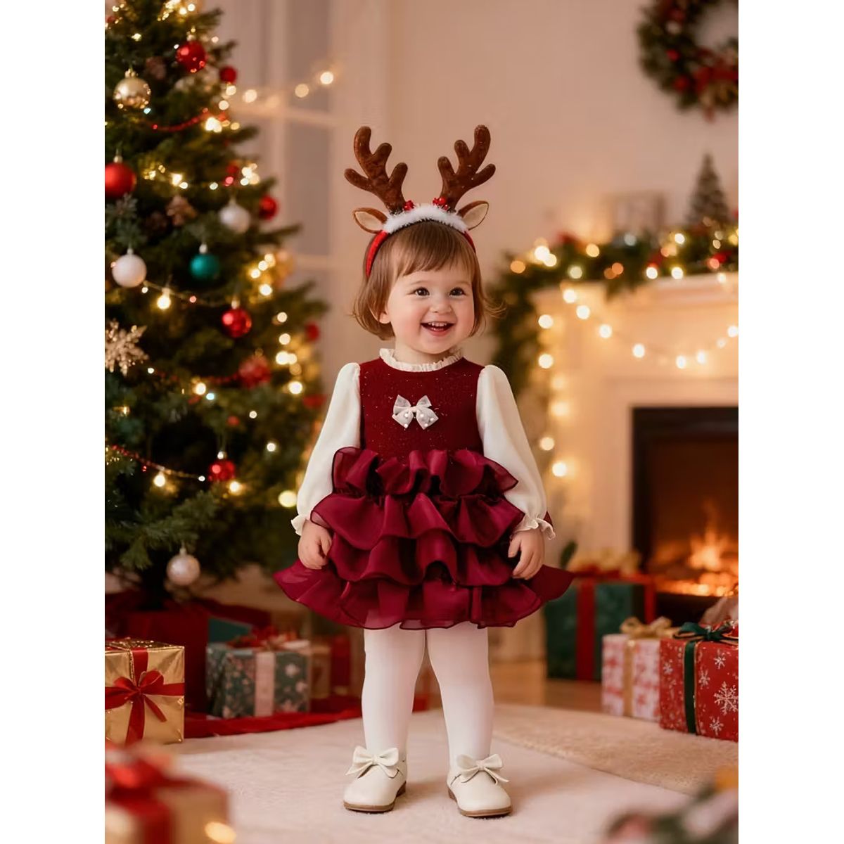 GENERICO - VESTIDO PARA NIÑA DE NAVIDAD