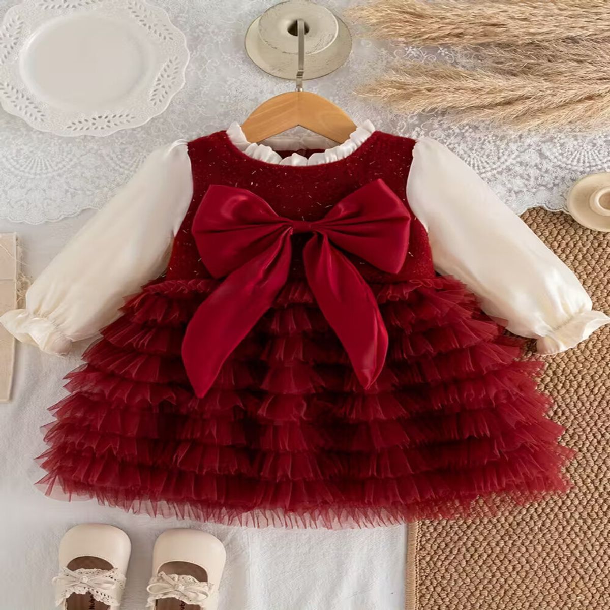 GENERICO - VESTIDO PARA NIÑA BEBE DE NAVIDAD