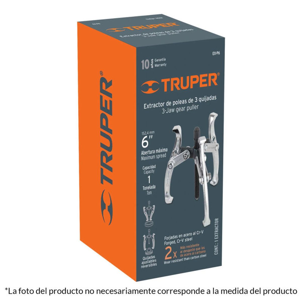 TRUPER - Extractor de poleas 3 patas 8 Truper - 14509