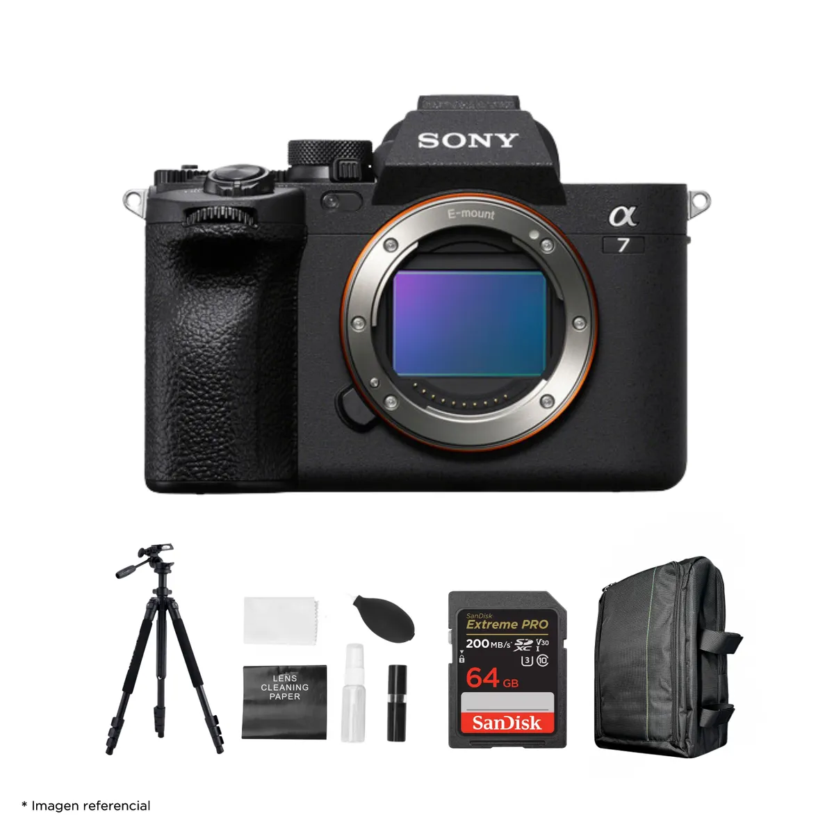 SONY - Cámara Sony Alpha a7 IV Full Frame Mirrorless Cuerpo Solo + Kit Ultimate
