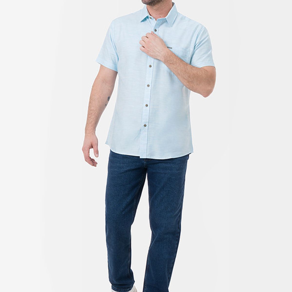 NORTON - Camisa Clasico Popelina Luis 0023 Mc Hombre