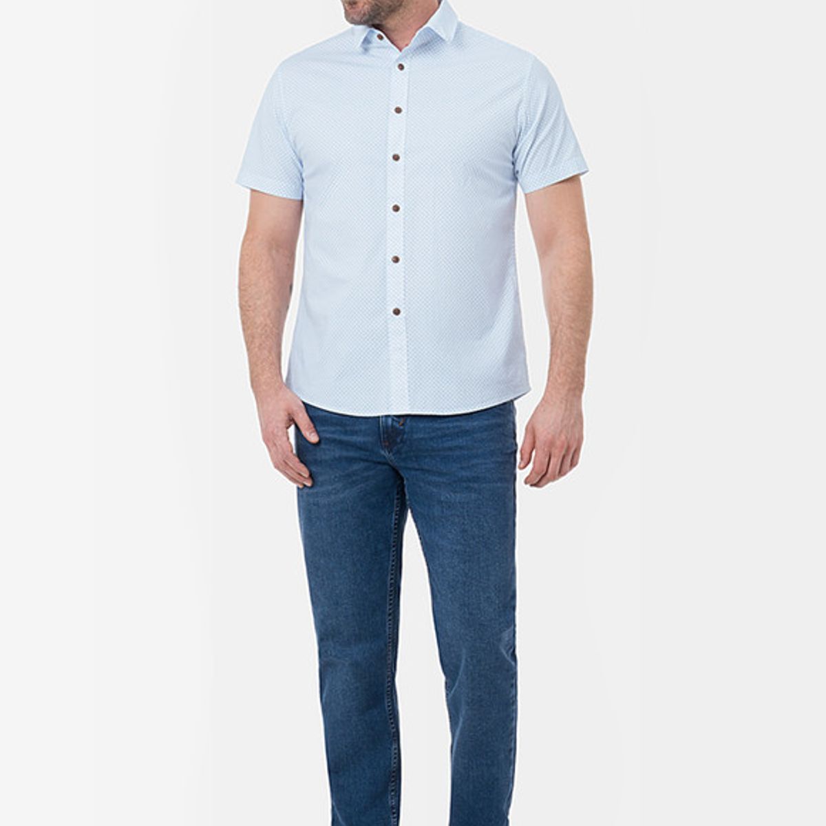 NORTON - Camisa Moda Popelina Stretch Yontak Hombre