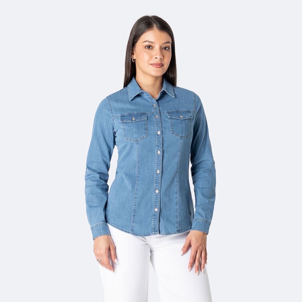 PIONIER - Blusa Moda Denim Oris Mujer