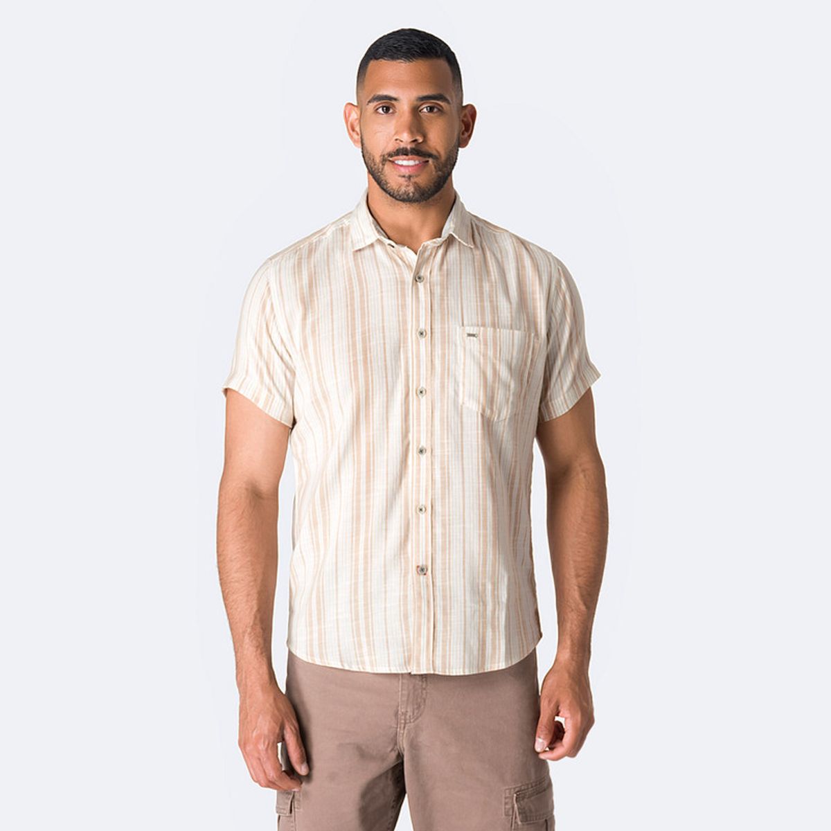 PIONIER - Camisa Listada Hombre Larsen Mc 1 Pionier