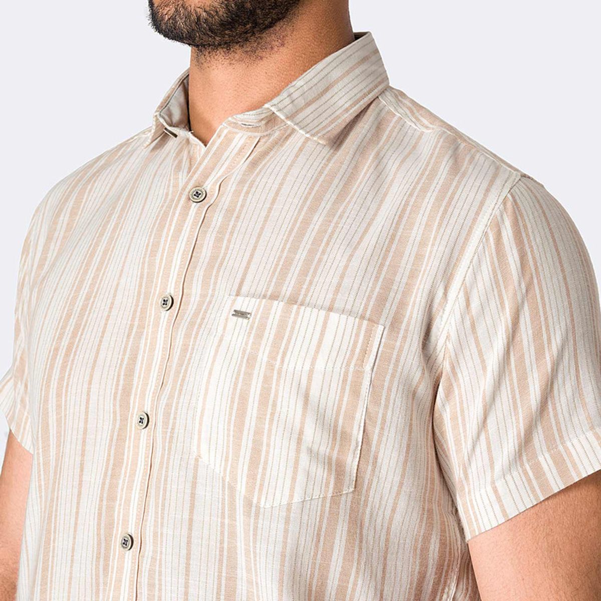 PIONIER - Camisa Listada Hombre Larsen Mc 1 Pionier