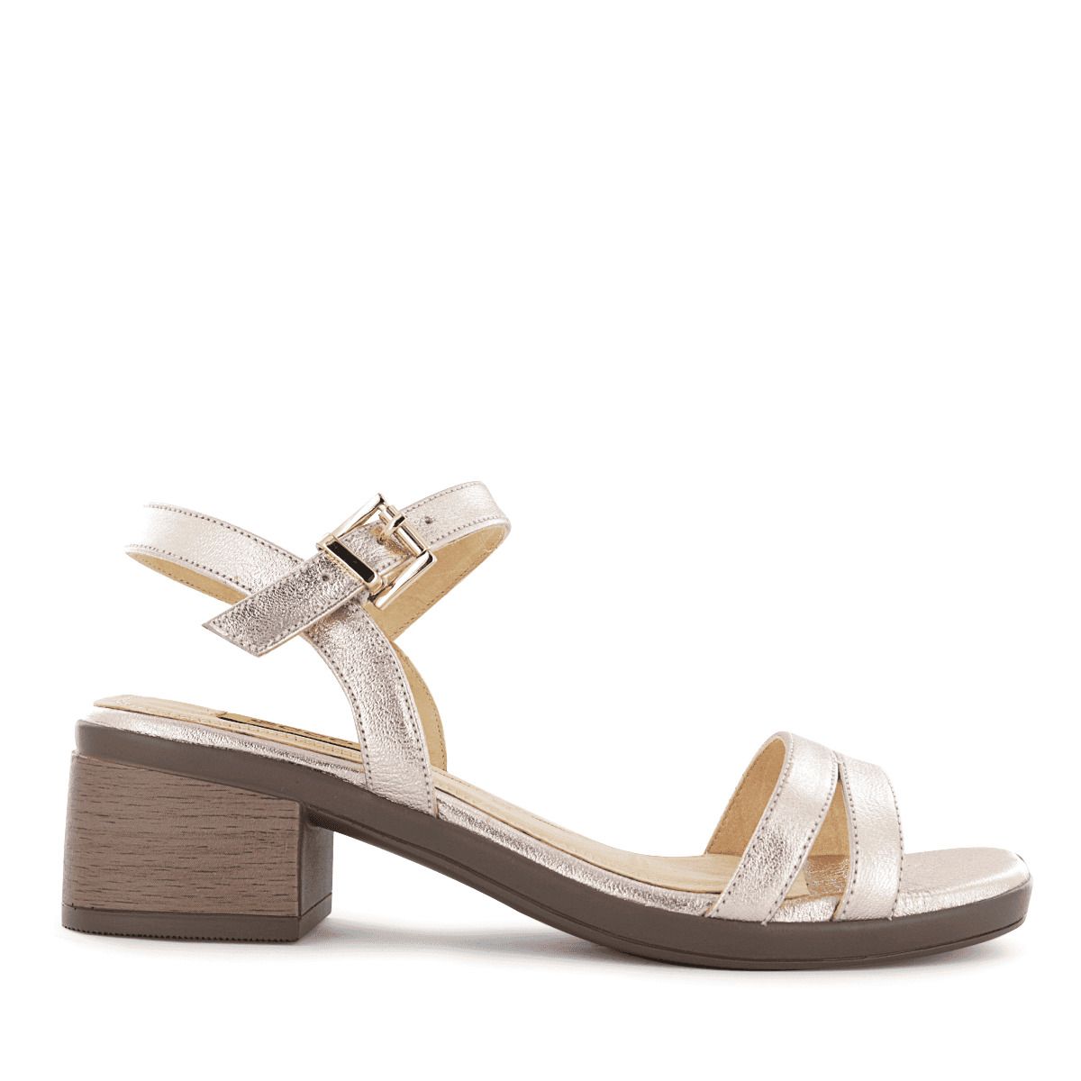 ECCO - Sandalia Cuero Mujer Ecco Oro Rosa Galinda01