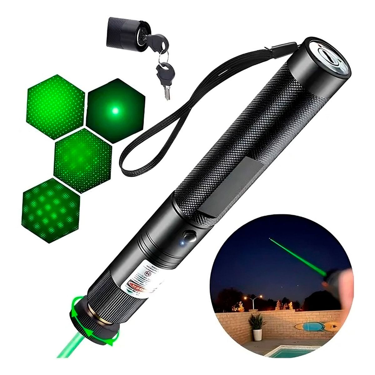 CAFINI - Láser Verde 3000m Profesional Recargable Para Presentaciones