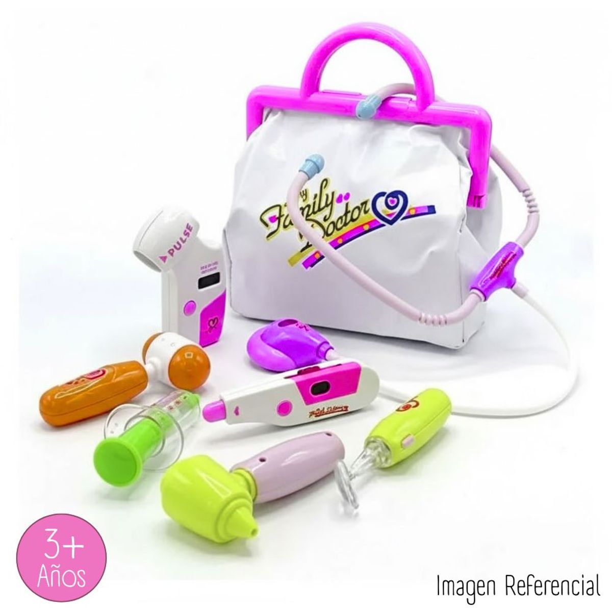 GENERICO - Set de Doctora "My Family Doctor" 8 pc - Rosado