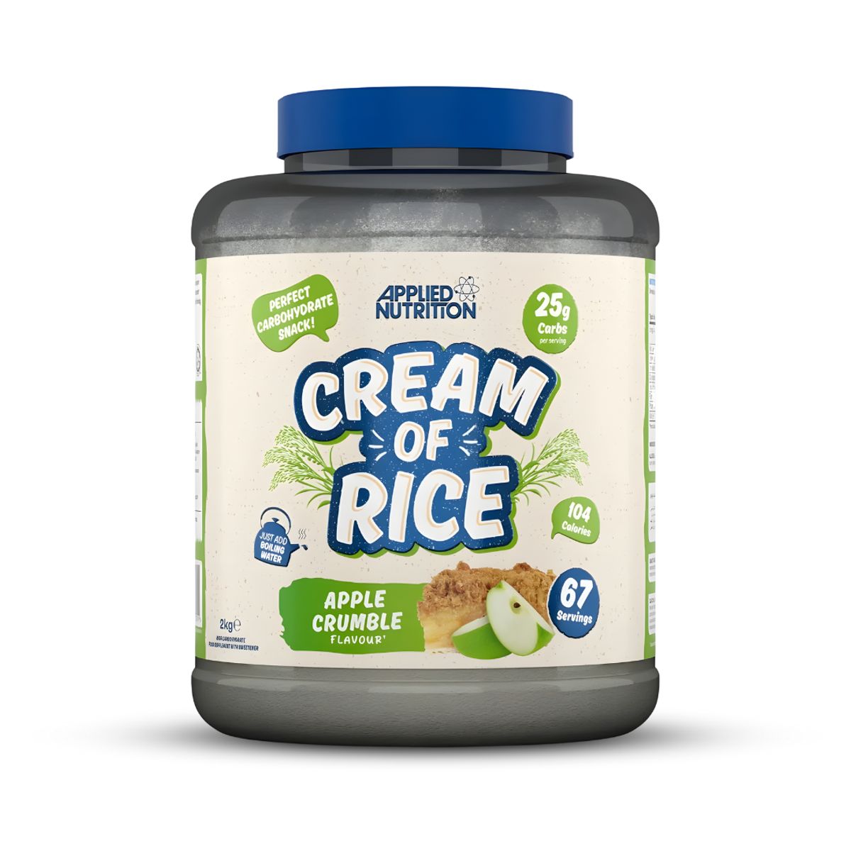 APPLIED NUTRITION - Crema de Arroz Applied Nutrition 2 Kg Cream of rice - Apple Crumble + Portaproteina
