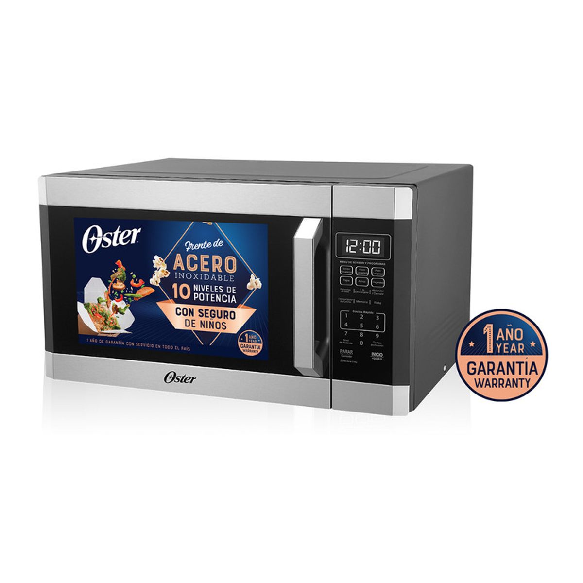 OSTER - HORNO MICROONDAS OSTER POGYME1502G 45LTS GRILL NEGROSILVER
