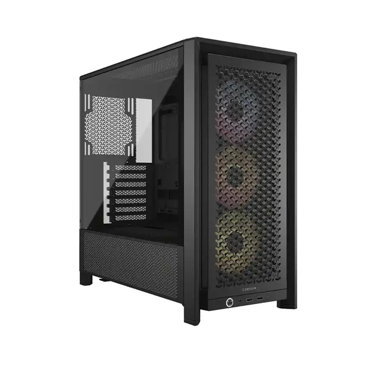 CORSAIR - Caja Corsair 4000D Rgb Airflow Atx - Tower Media, Diseño Negro Y Excelente Ventilación