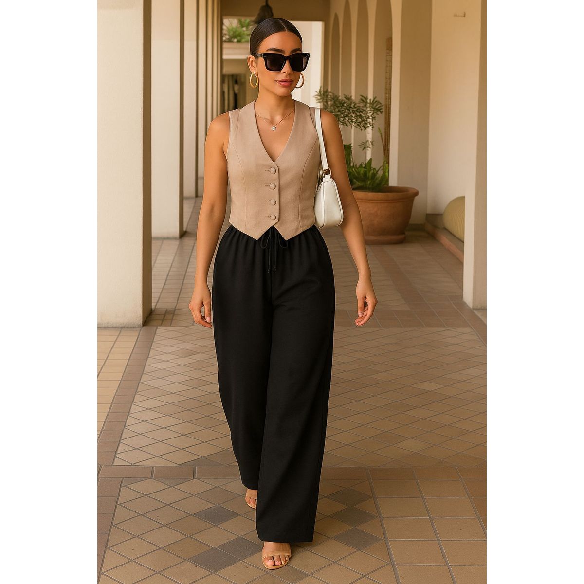 AMA OUTFITTERS - PANTALON TIPO PALAZO SUMMER