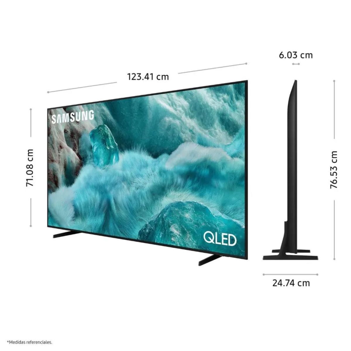 SAMSUNG - Televisor Samsung QLED 55" Visión AI Smart TV QN55Q7FA  + Rack Giratorio