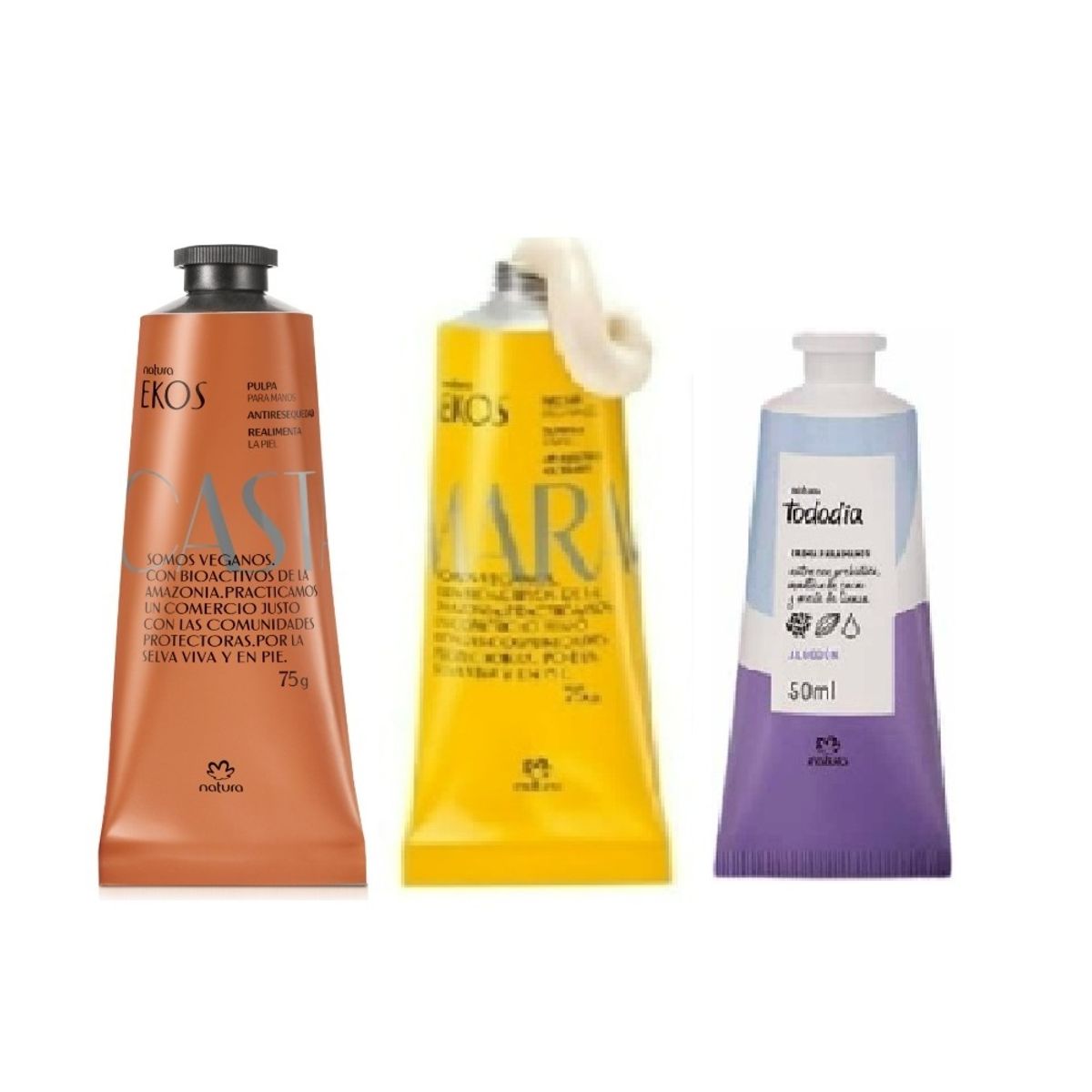 NATURA - Crema para manos maracuya y castaña 75g ekos y algodon 50ml