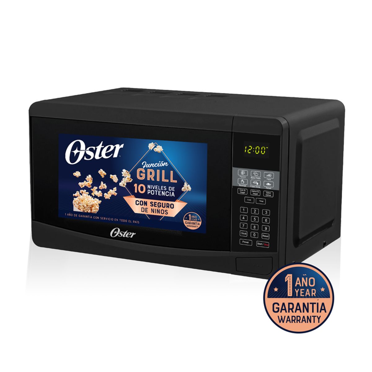OSTER - HORNO MICROONDAS OSTER POGKEW2702G 20LTS GRILL NEGRO