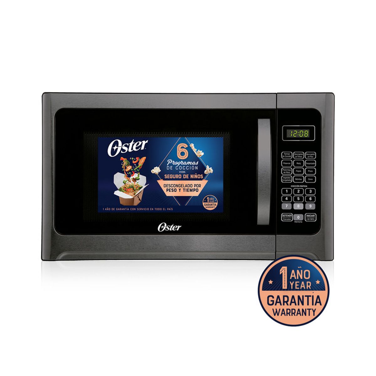 OSTER - HORNO MICROONDAS OSTER POGGM61002 30LTS NEGROSILVER
