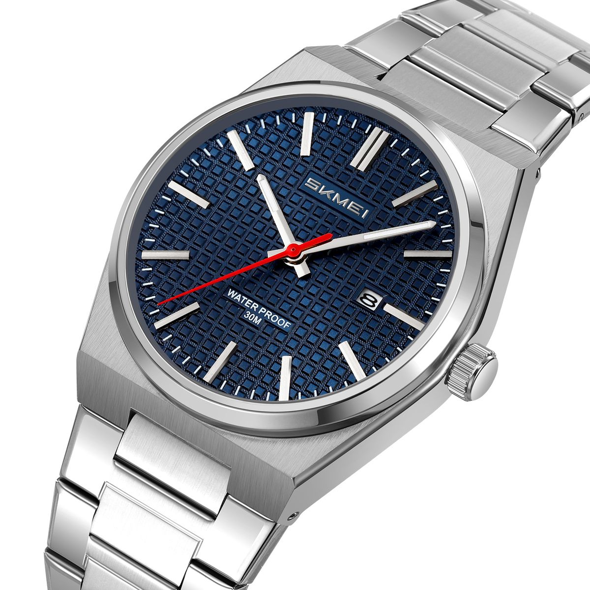 SKMEI - Reloj Skmei 9396 Plateado Correa Acero para caballero