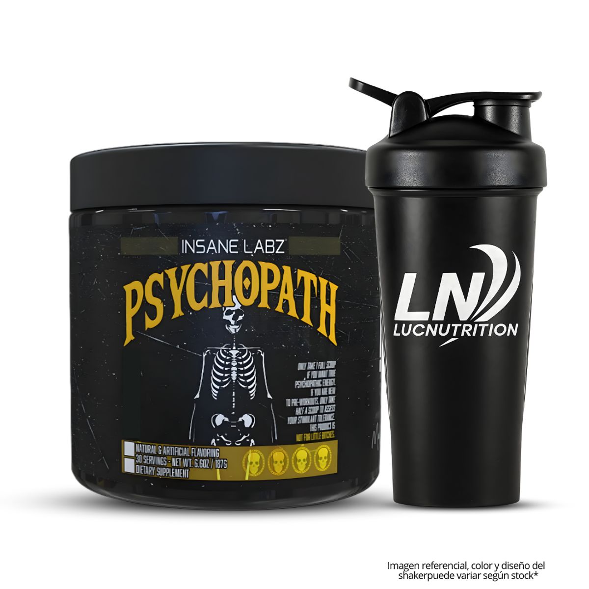 INSANE LABZ - psychopath 30 servicios - pre entreno insane labz psychotic - fruit punch + shaker