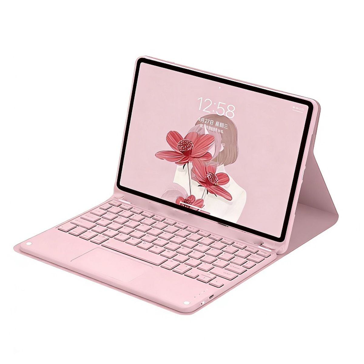 LENOVO - Tablet Lenovo Pad 2024 6GB+128GB WiFi 11” Púrpura+Teclado Rosa