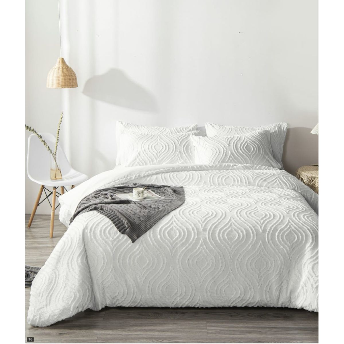 CASATEX - Edredón Alto Relieve + Juego de Sábanas 100% Algodón