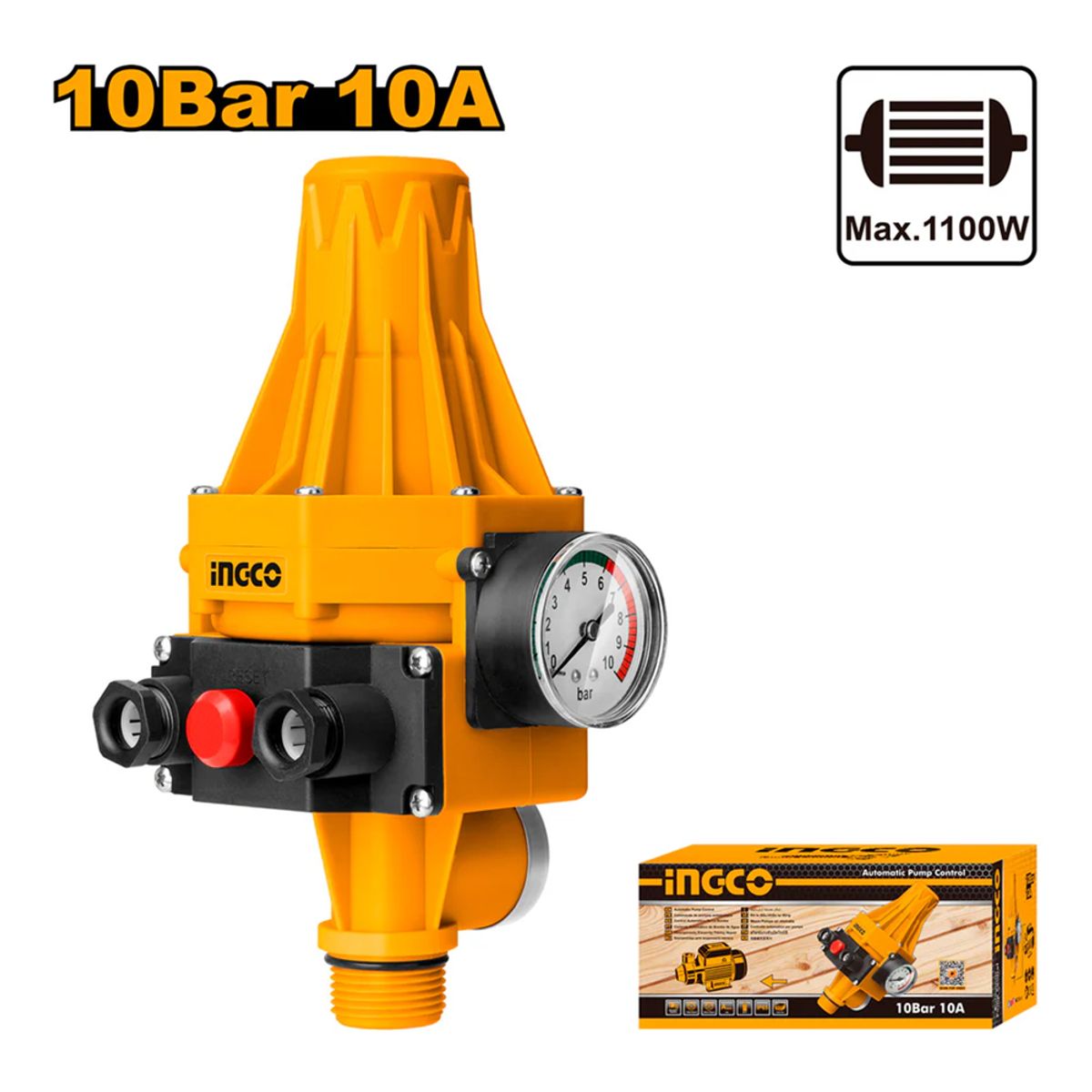 INGCO TOOLS - CONTROL AUTOMÁTICO DE BOMBA INGCO 10BAR 13HP WAPS002