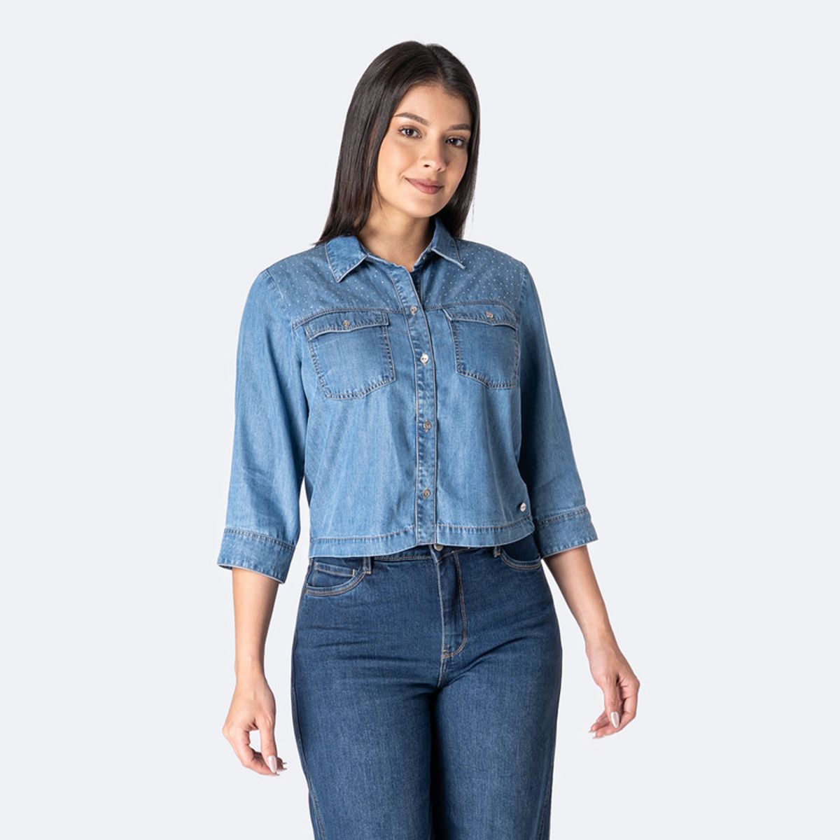 PIONIER - Blusa Denim Mujer Leilam Bri Pionier