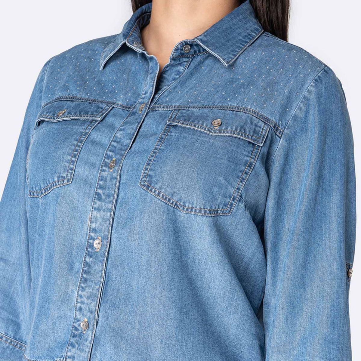 PIONIER - Blusa Denim Mujer Leilam Bri Pionier