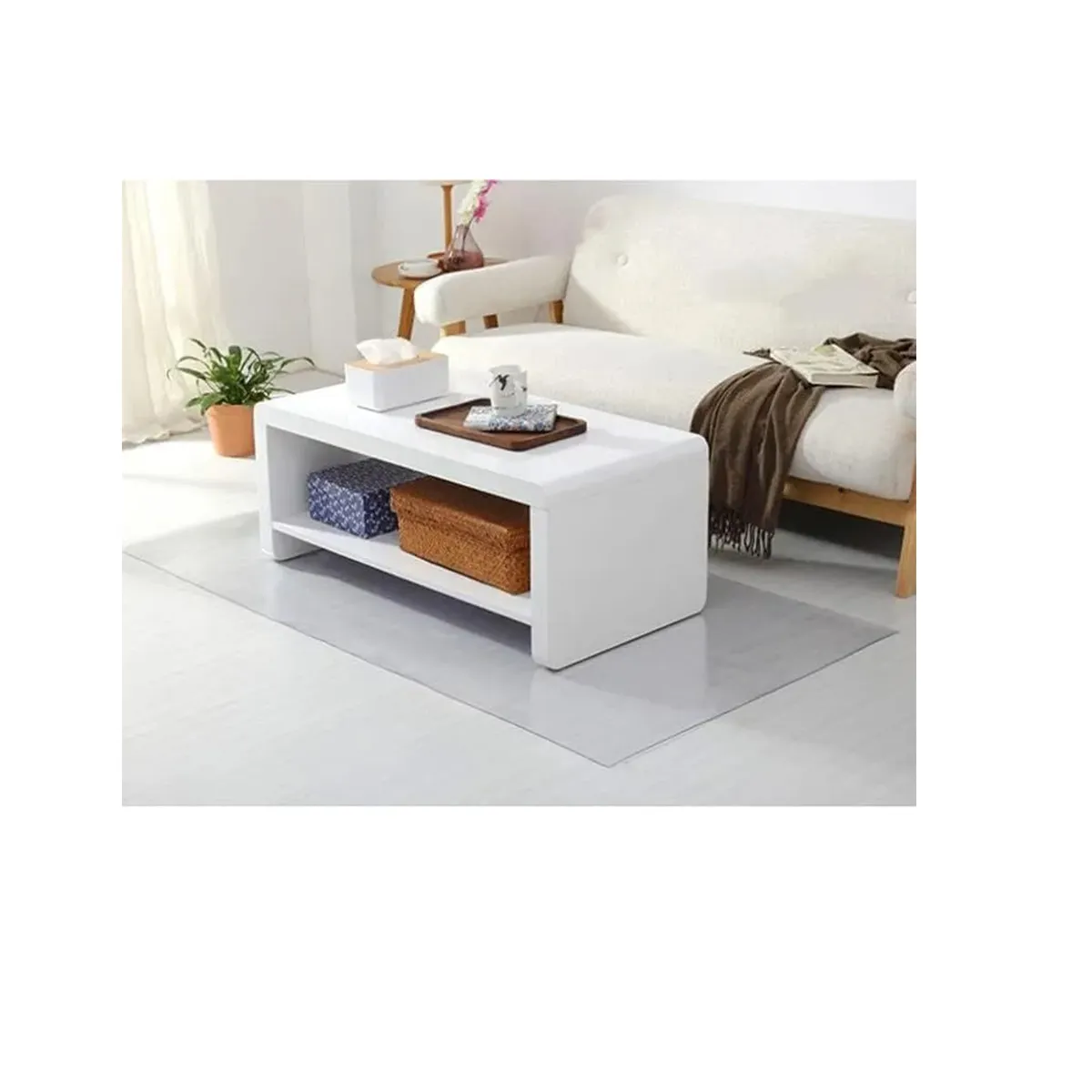 EVERSO - Alfombra Antideslizante Pvc Tapete Transparente Para Silla
