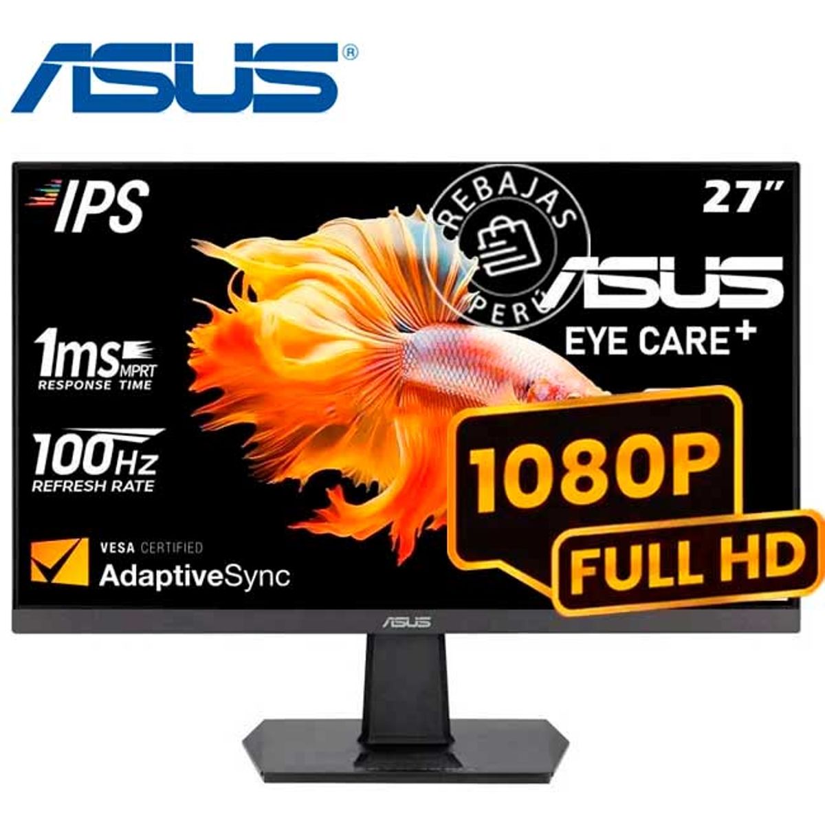 ASUS - Monitor ASUS VA27EHF 27 IPS Full HD 100Hz 1ms Eye Care HDMI