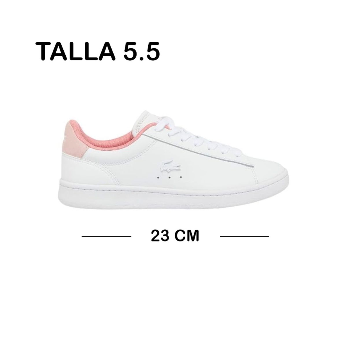 GENERICO - Zapatilla Lacoste Carnaby Set White Pink Dama Talla 5 5