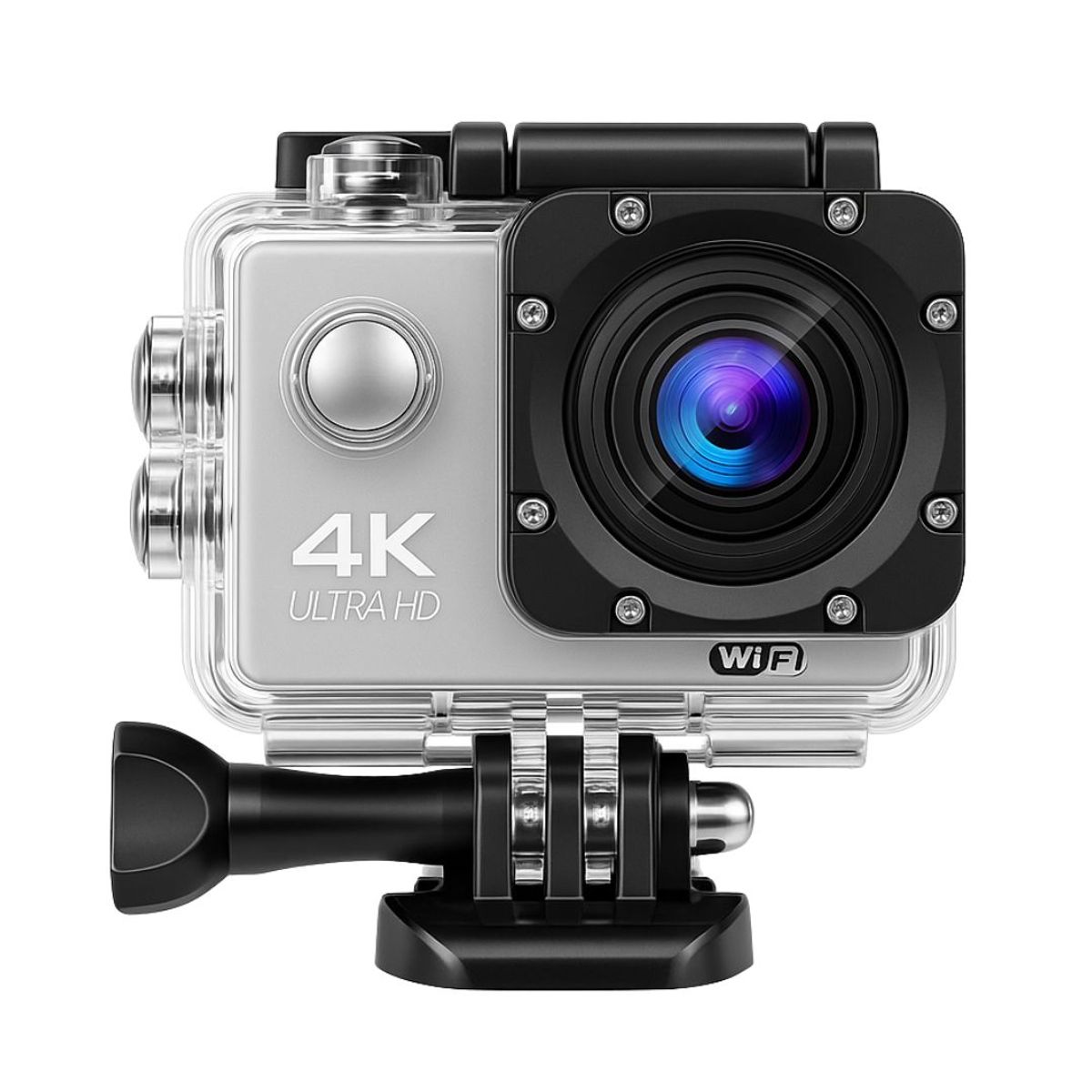 GENERICO - Cámara Deportiva de Acción Full HD WiFi 170° Sumergible 30 m Pantalla 2” y Accesorios de Montaje