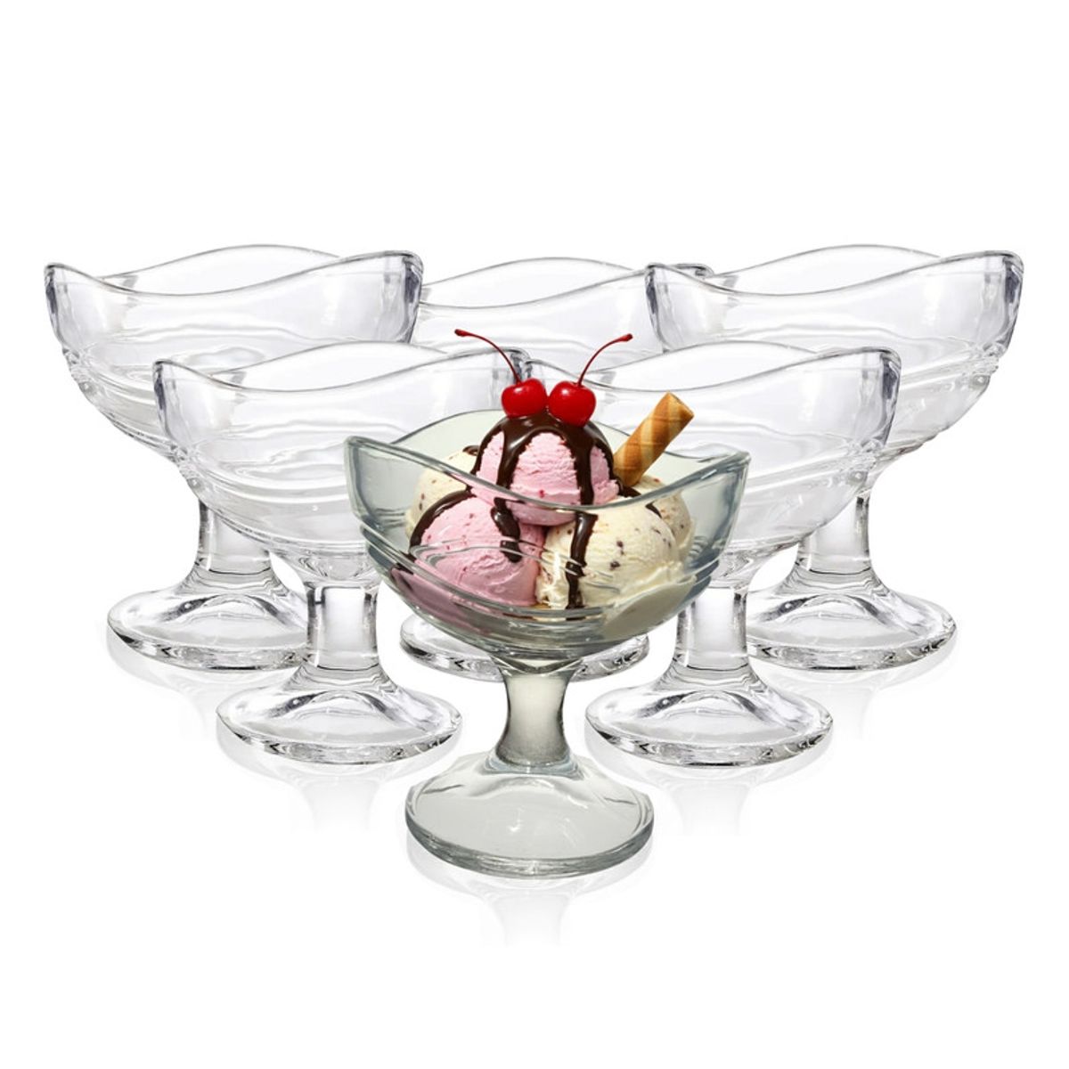 PENTHA - Set de Copas para Postre de Vidrio x6  280 ml